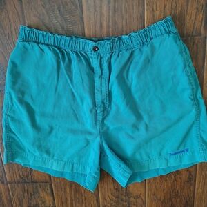 Vintage 90s Y2K Timberland solid green denim casual shorts